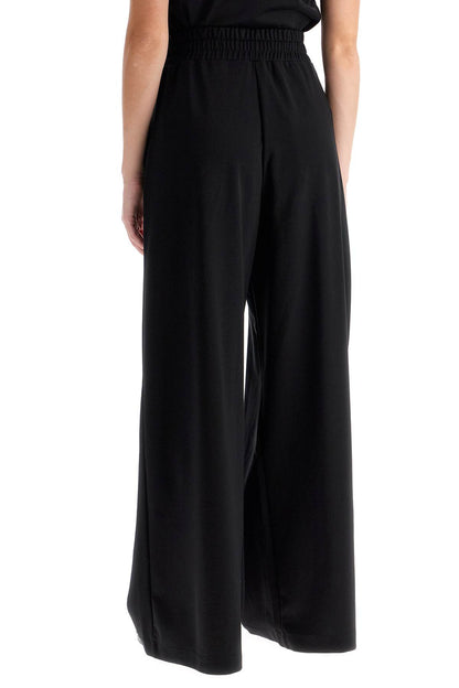 Wide Jersey Pants For Comfortable Fit  - Black