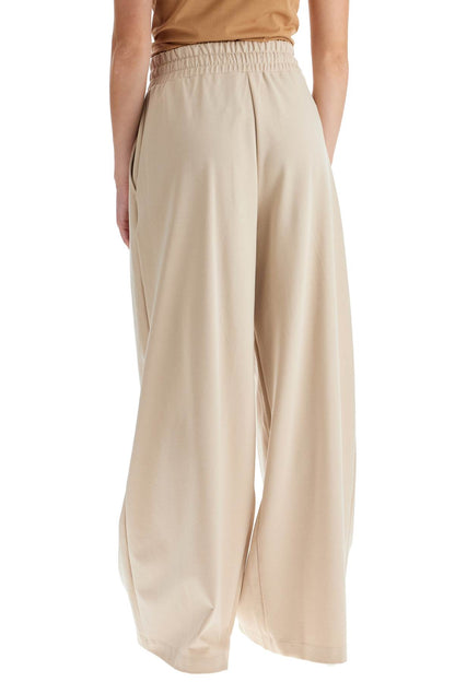 Wide Jersey Pants For Comfortable Fit  - Neutro