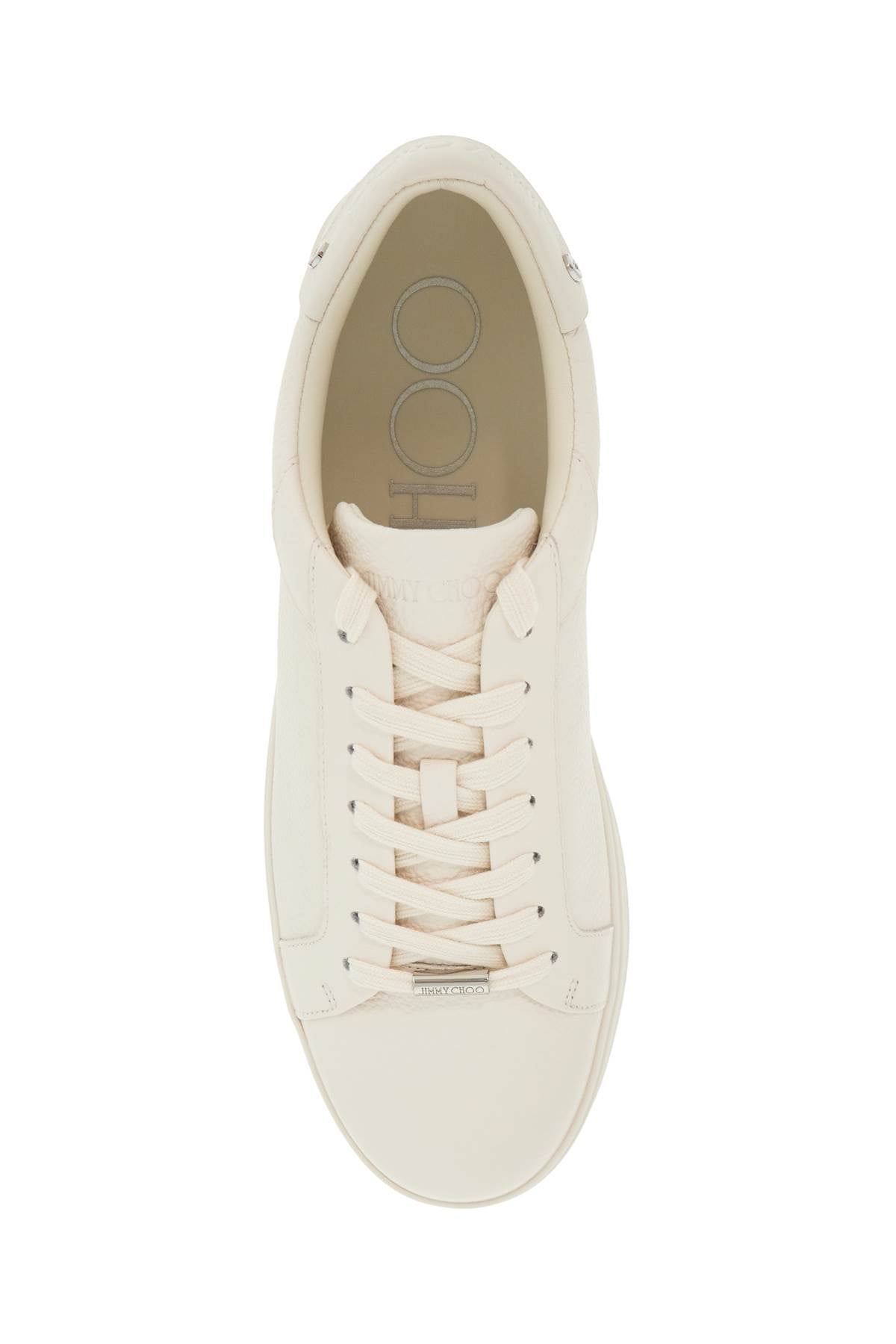 "hammered Leather Rome Sneakers  - White