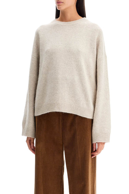 In Wool And Yak Blend Pullover Sweater  - Beige