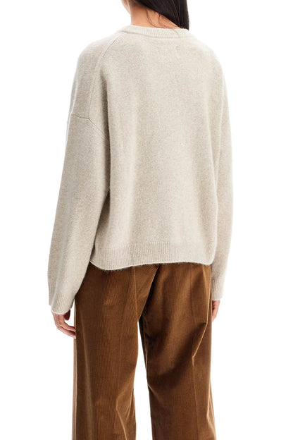 In Wool And Yak Blend Pullover Sweater  - Beige