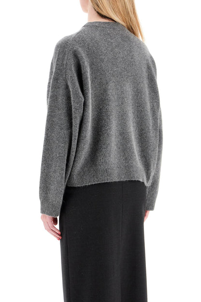 In Wool And Yak Blend Pullover Sweater  - Grey