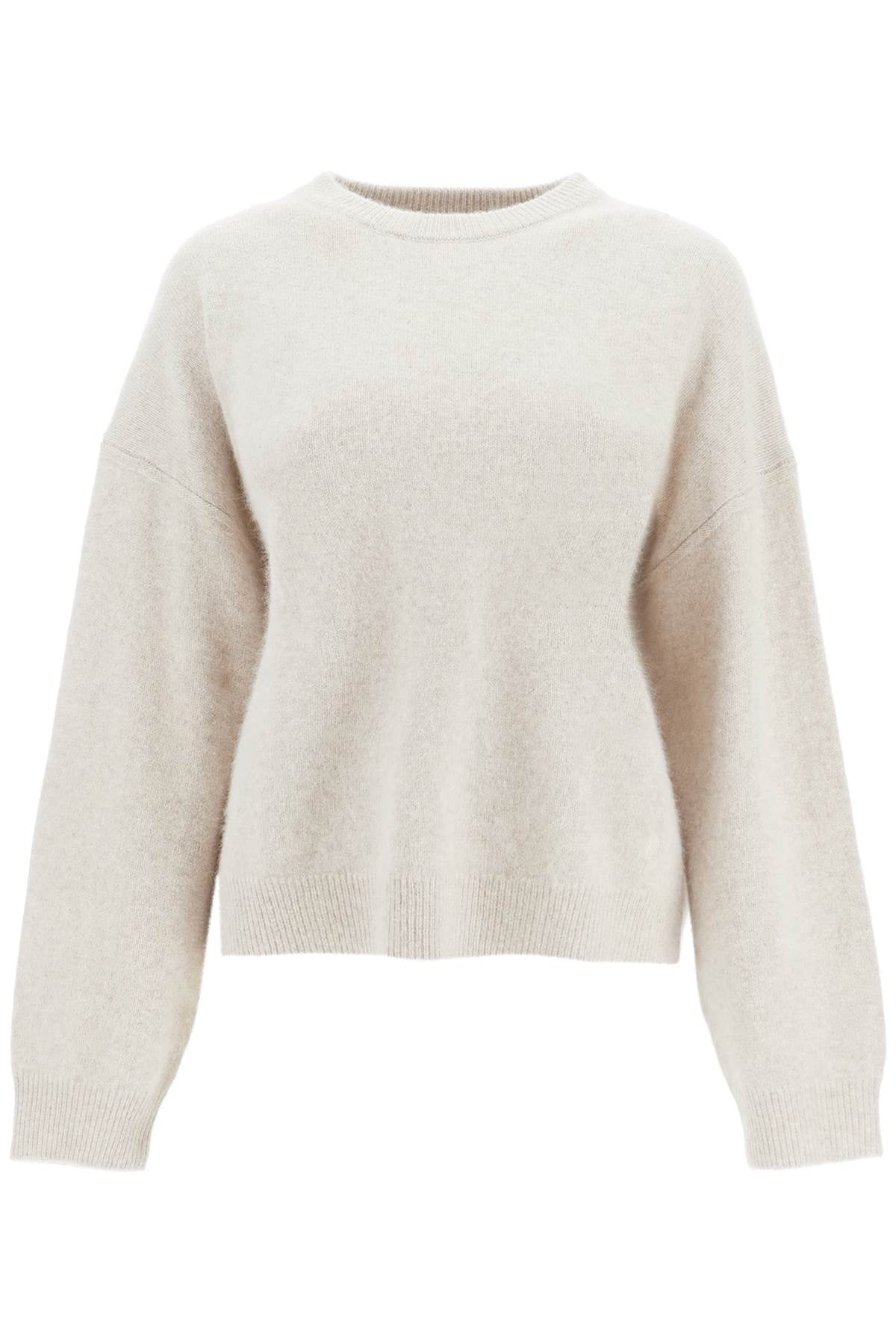 In Wool And Yak Blend Pullover Sweater  - Beige