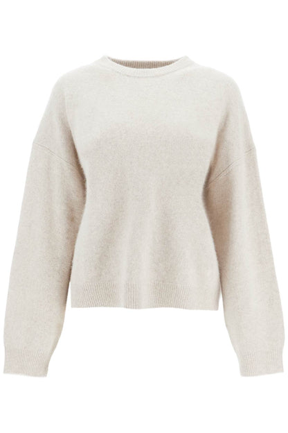 In Wool And Yak Blend Pullover Sweater  - Beige