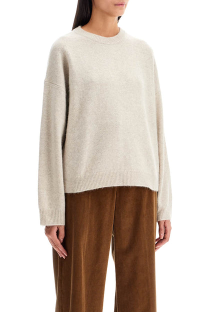 In Wool And Yak Blend Pullover Sweater  - Beige