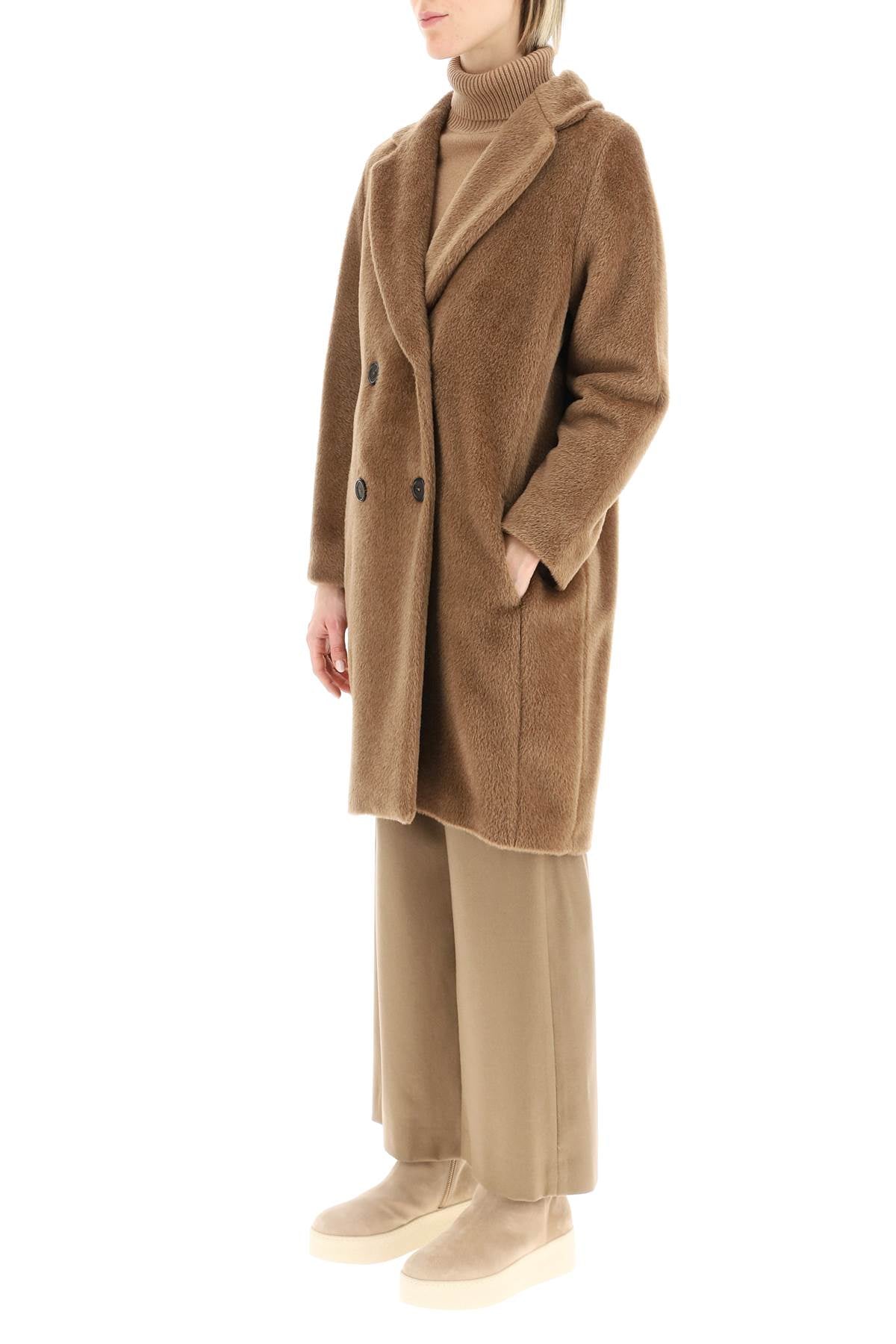 Roseto Wool And Alpaca Coat  - Brown