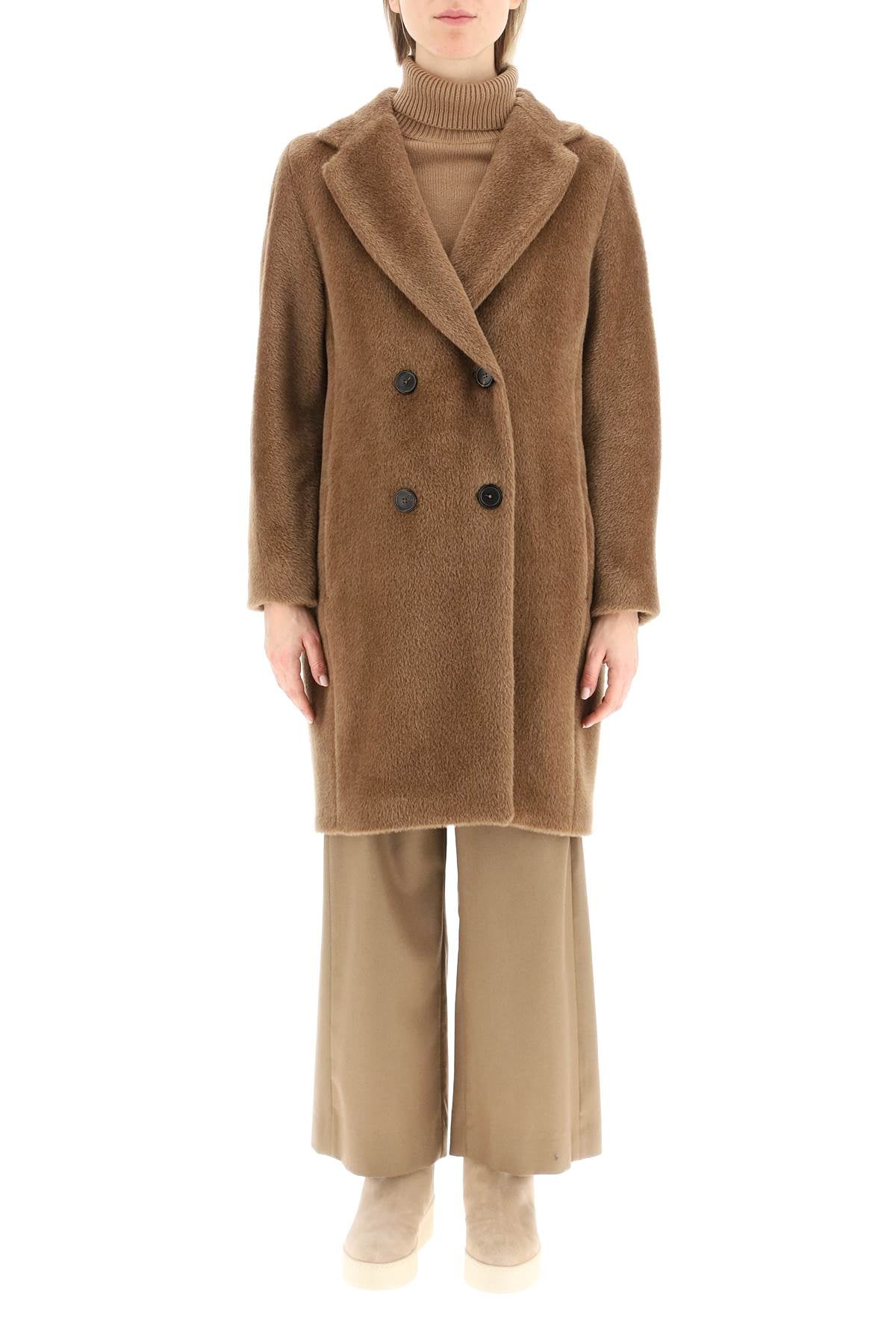 Roseto Wool And Alpaca Coat  - Brown