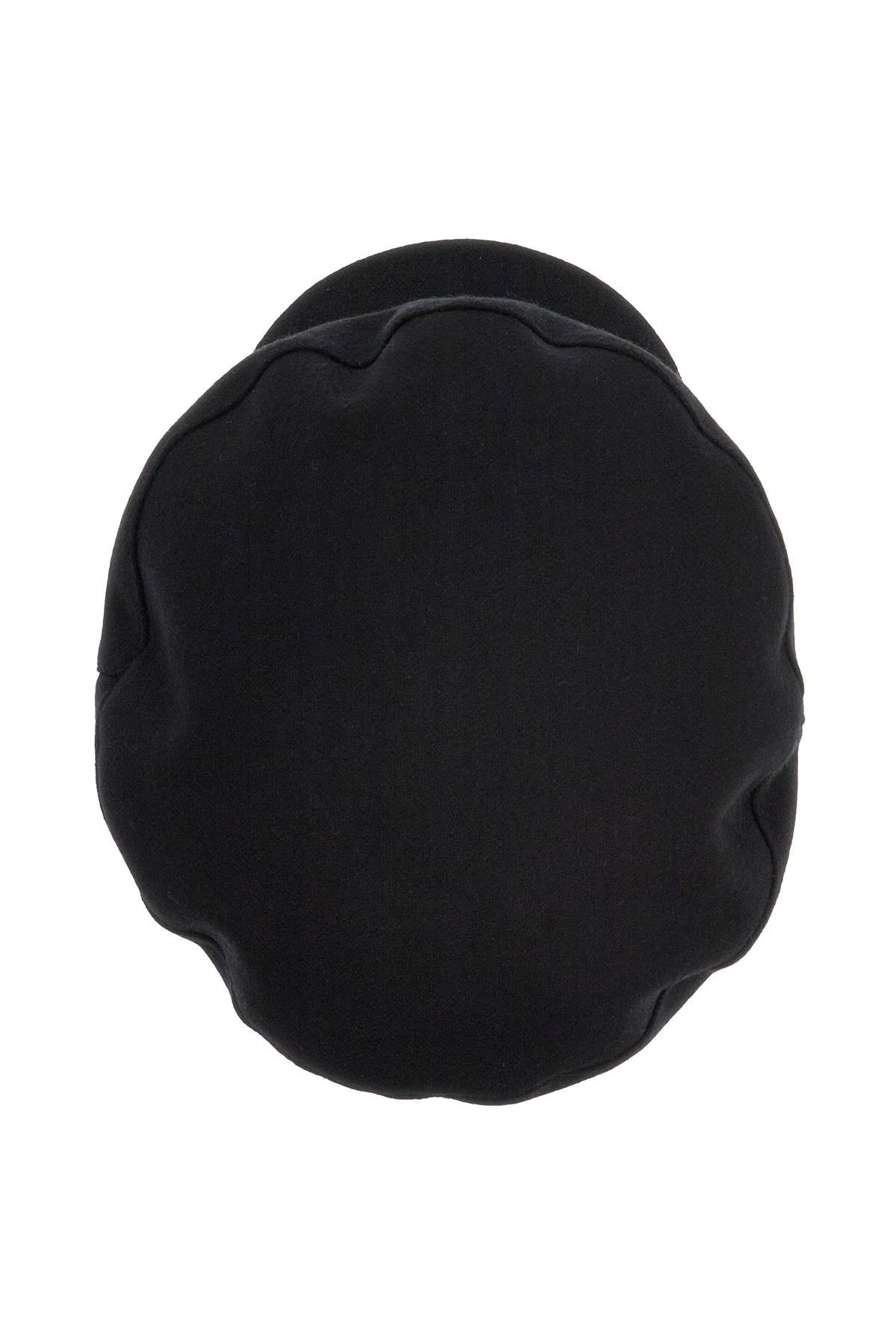 Felt Sailor Hat With Br  - Black