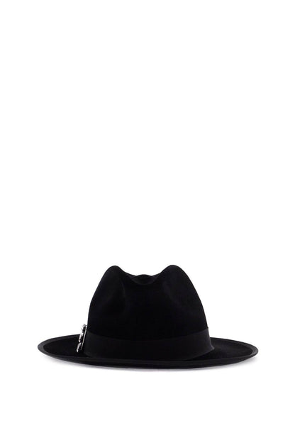 "felted Wool Fedora Très Vivier  - Black