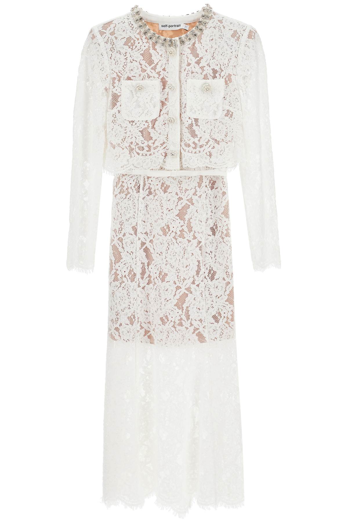 Midi Lace Dress In Seven  - White