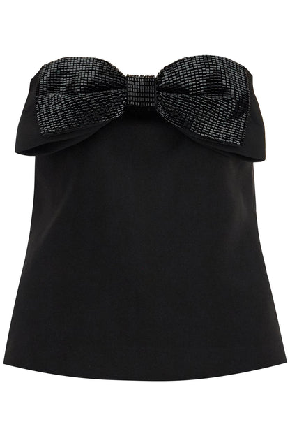 'strapless Top With Bow  - Black