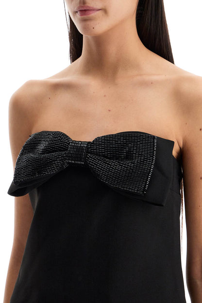 'strapless Top With Bow  - Black