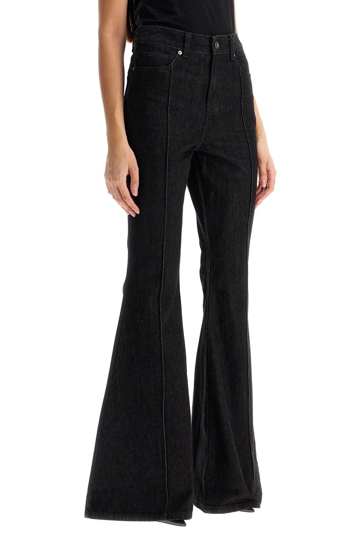 High-waisted Flare Jeans For  - Black