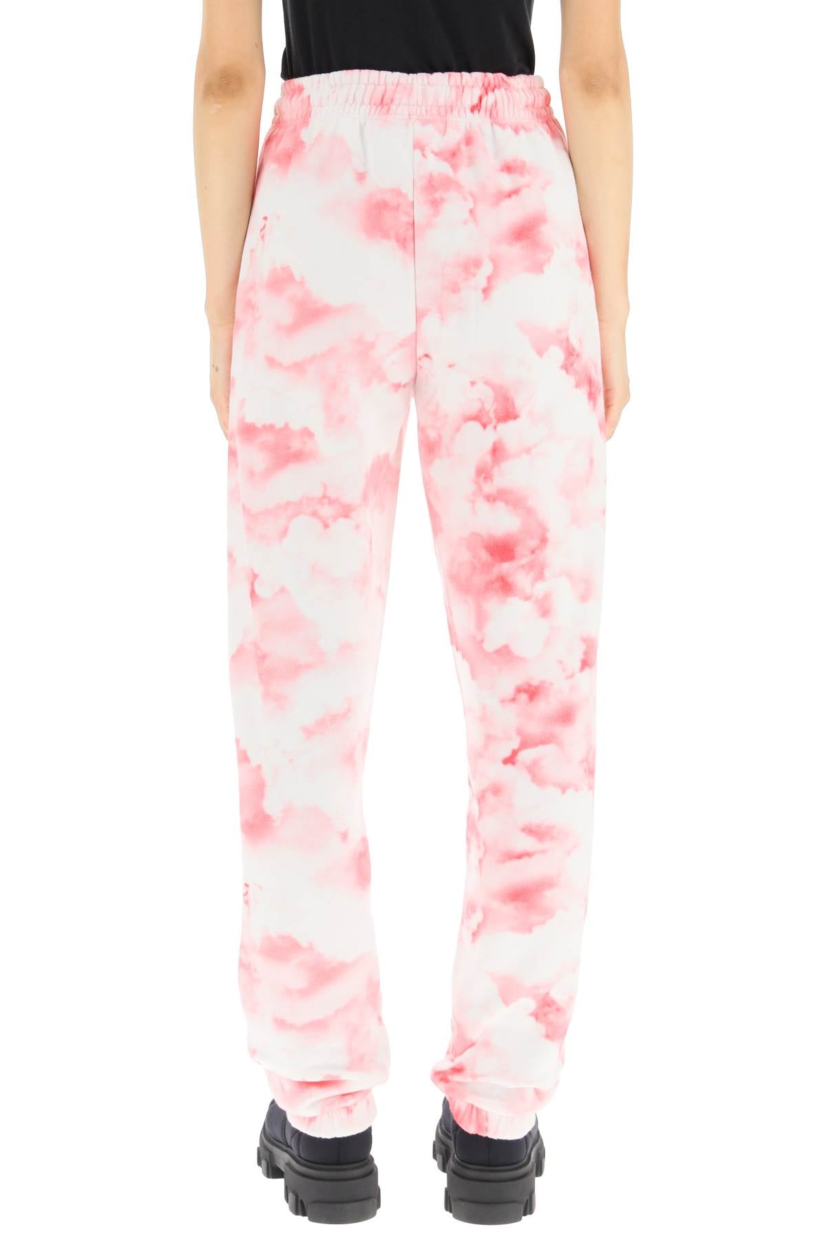 Mimi Printed Cotton Sweatpants  - White