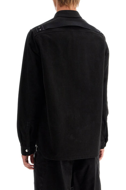 Cotton Twill Outer Shirt For  - Black