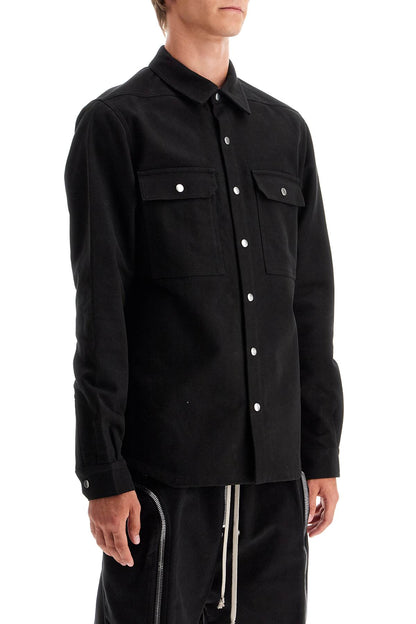 Cotton Twill Outer Shirt For  - Black