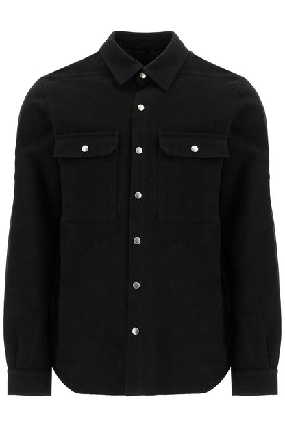 Cotton Twill Outer Shirt For  - Black