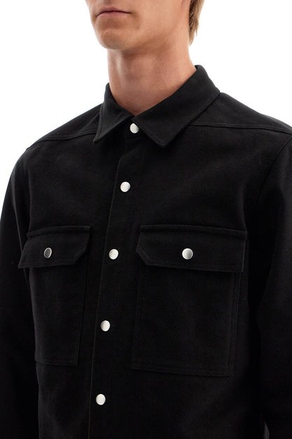 Cotton Twill Outer Shirt For  - Black