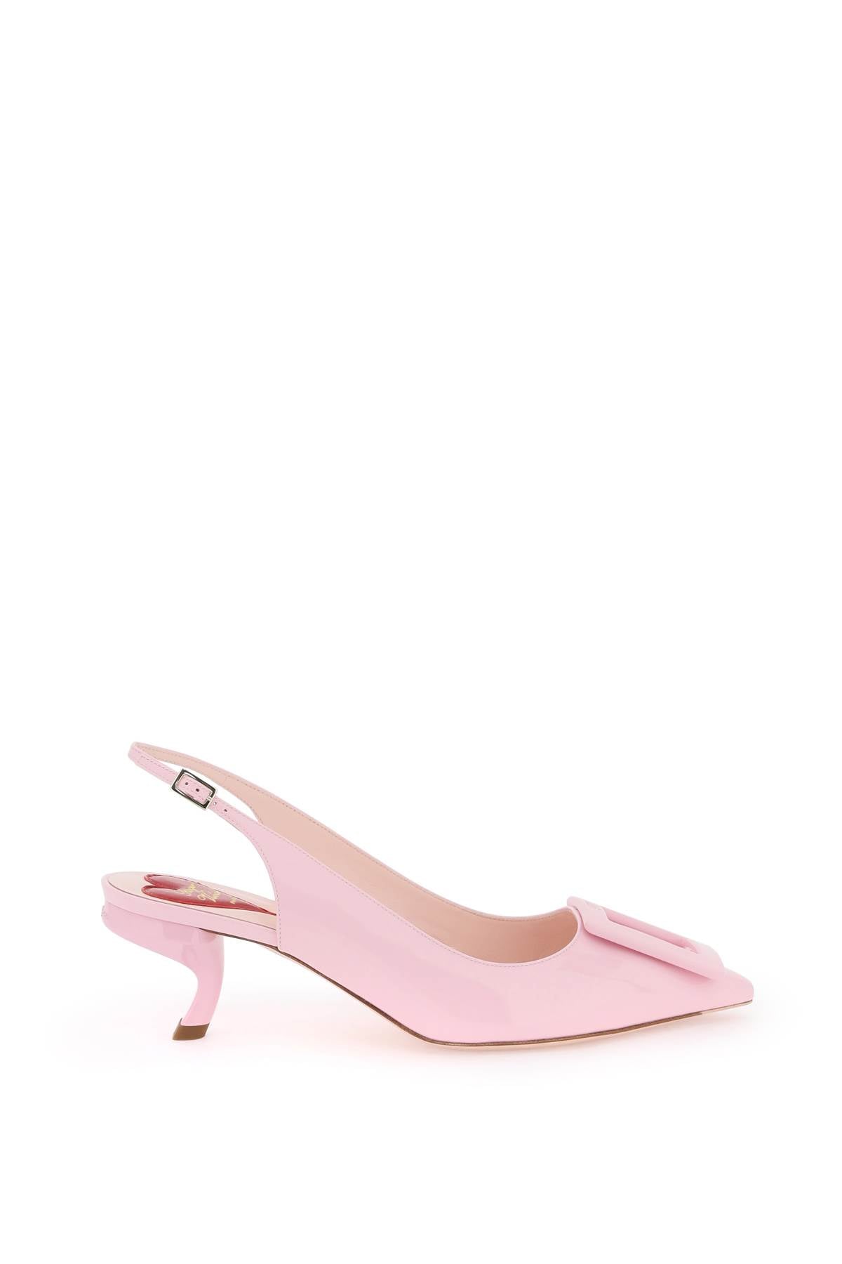 Virgule Slingback Pumps  - Pink