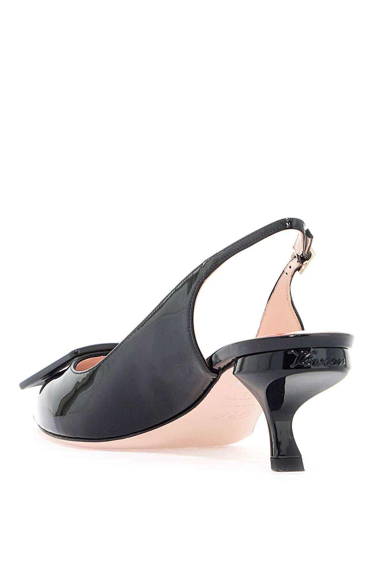 'virgule' Slingback Pumps  - Black