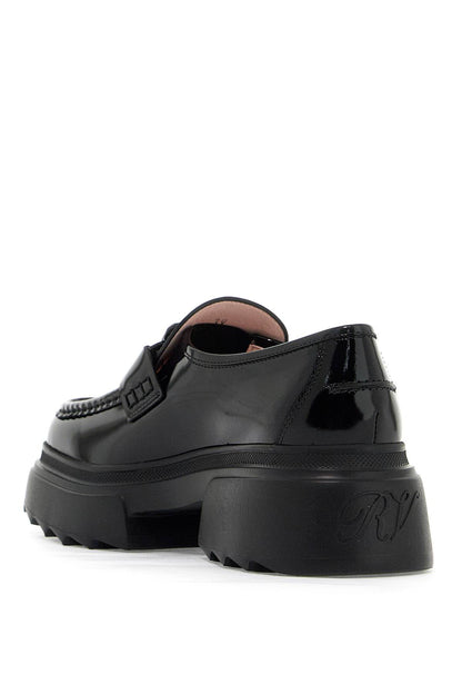 Wallaviv Patent Leather Loafers With Rh  - Black