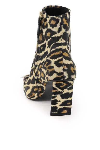 Leopard Jacquard 'belle Vivier' Chelsea Boots  - Beige