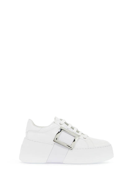 Leather Viv' Skate Sneakers  - Bianco