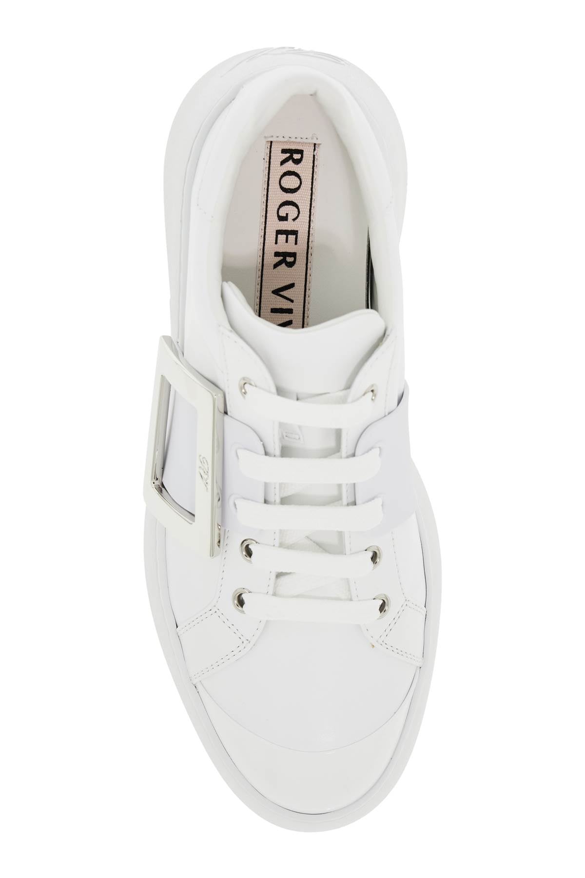 Leather Viv' Skate Sneakers  - Bianco