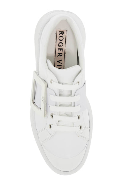 Leather Viv' Skate Sneakers  - Bianco