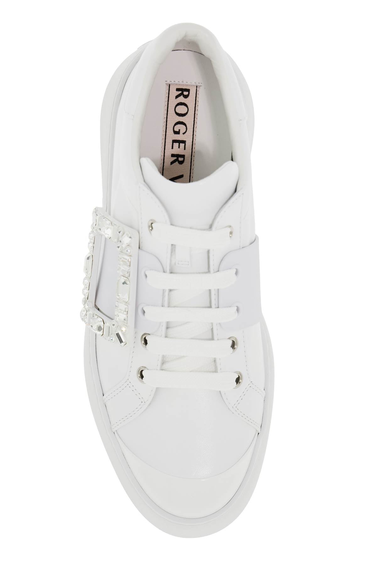 Leather Viv' Skate Sneakers  - Bianco