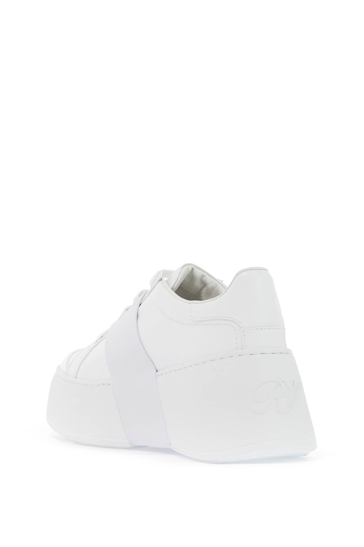 Leather Viv' Skate Sneakers  - Bianco