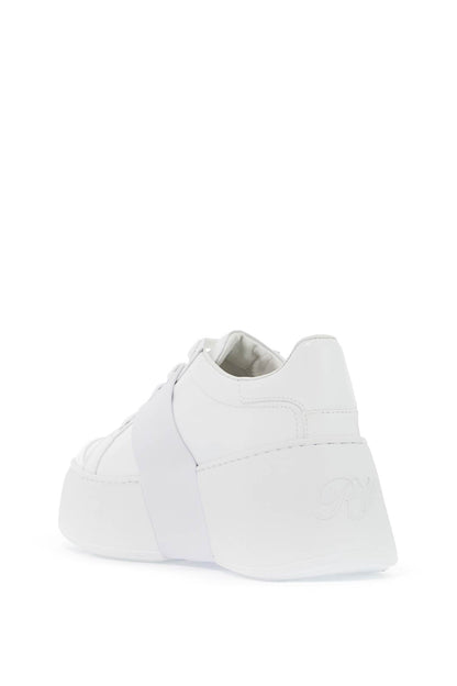 Leather Viv' Skate Sneakers  - Bianco