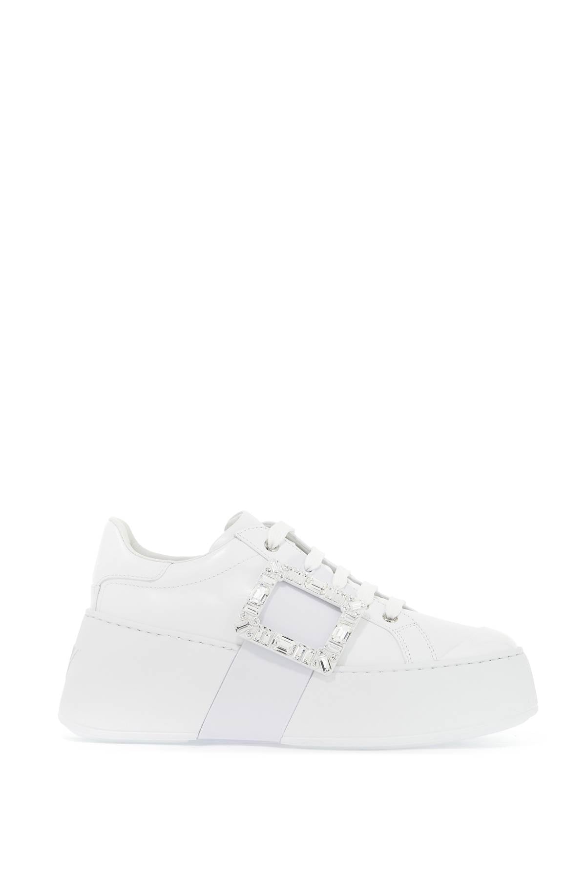 Leather Viv' Skate Sneakers  - Bianco