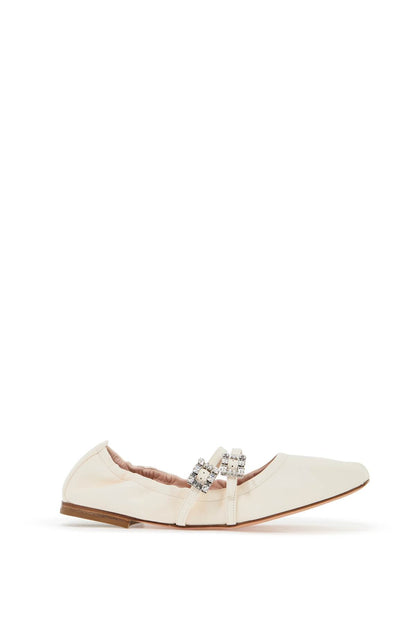 "nappa Ballet Flats With Strass Buck  - White