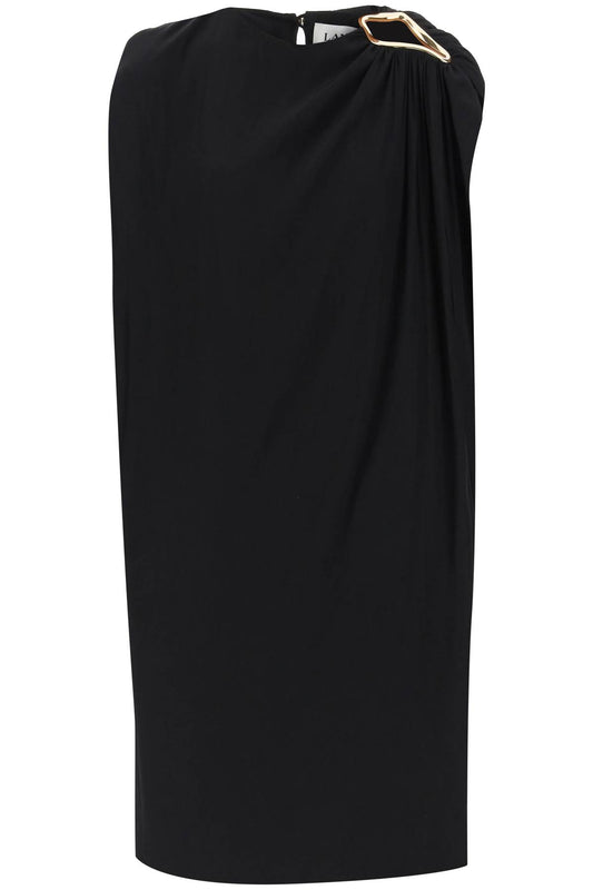 Draped Midi Dress  - Nero