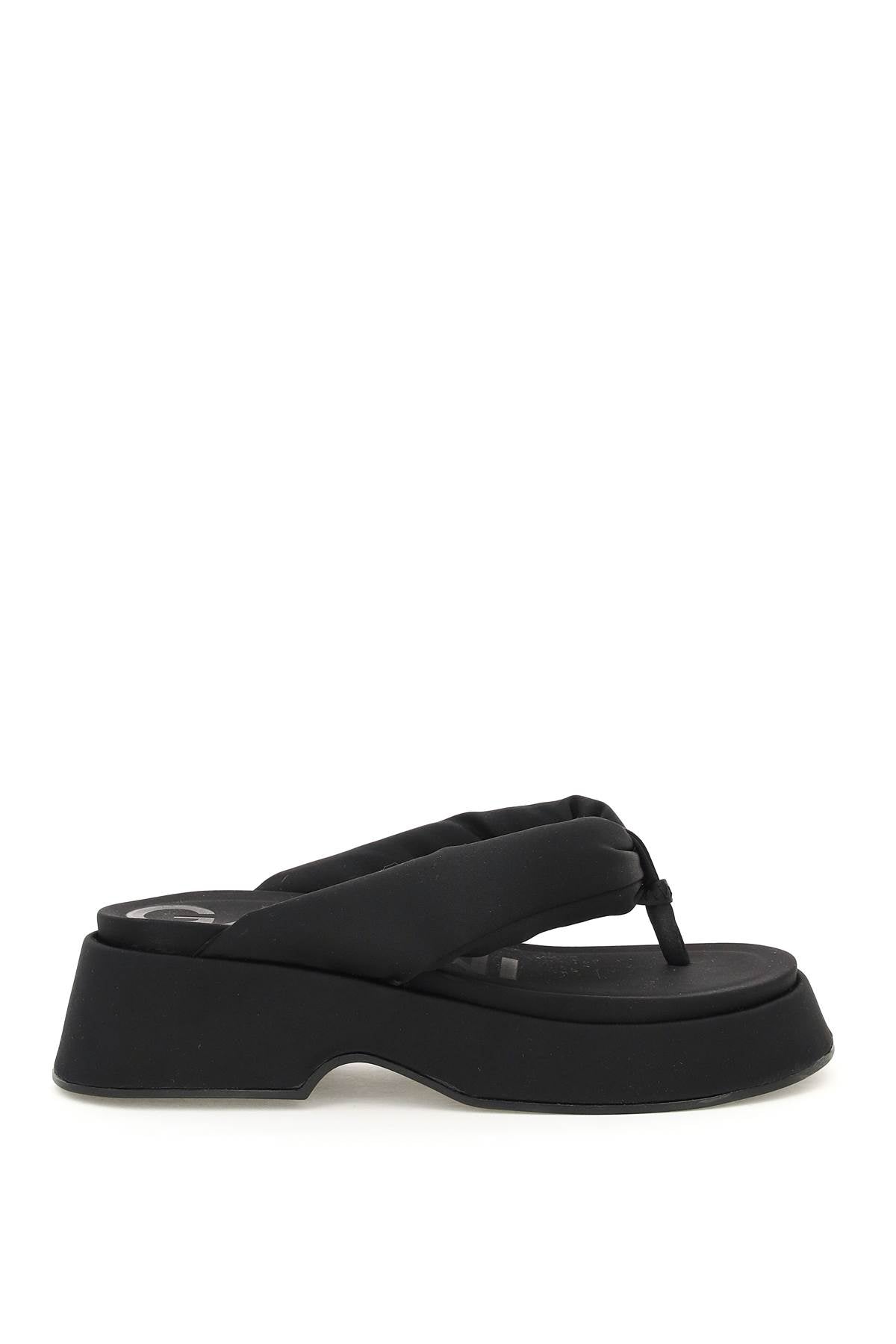 Retro Retro Thong Flatform  - Black