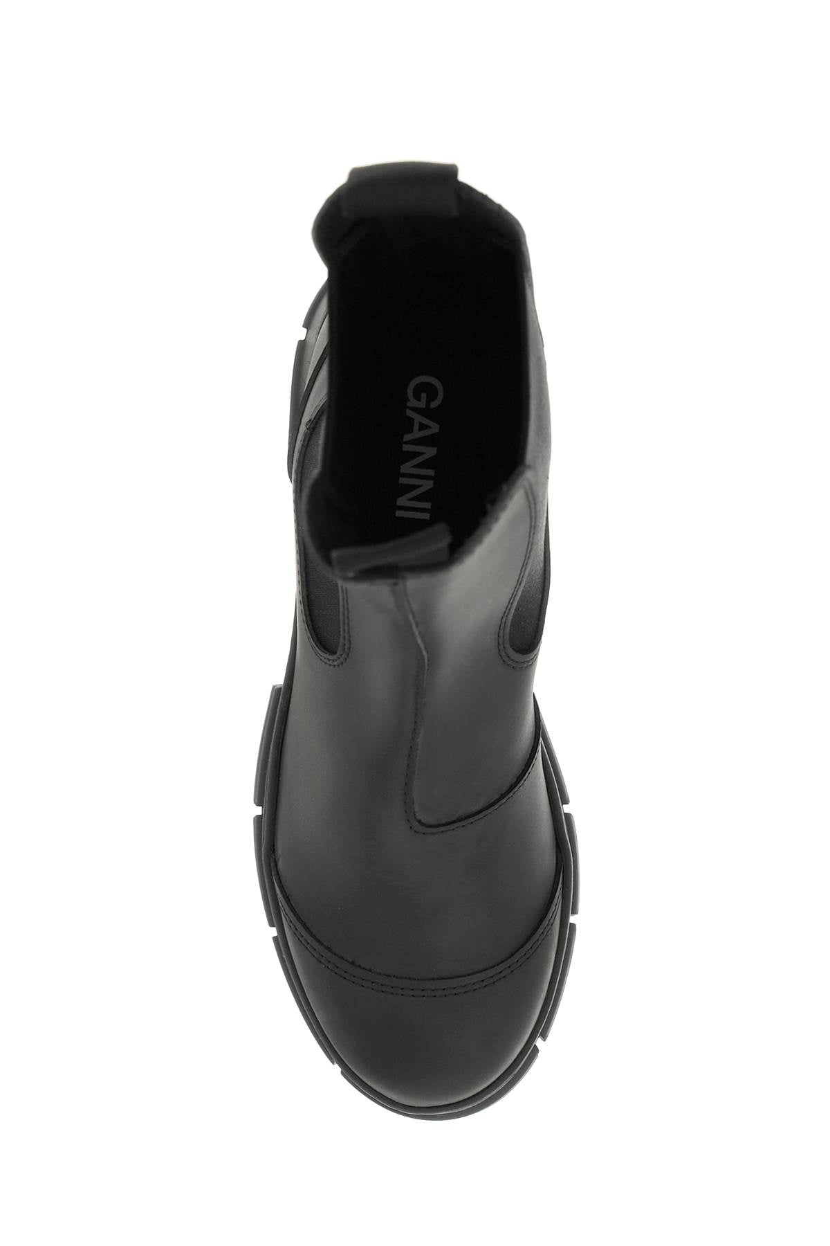 Recycled Rubber Chelsea Ankle Boots  - Nero