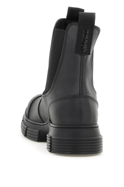 Recycled Rubber Chelsea Ankle Boots  - Nero