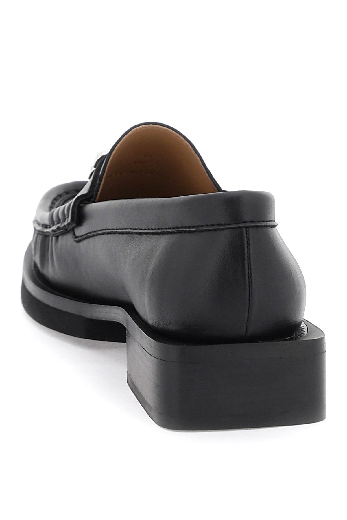 Butterfly Logo Mocassins  - Black