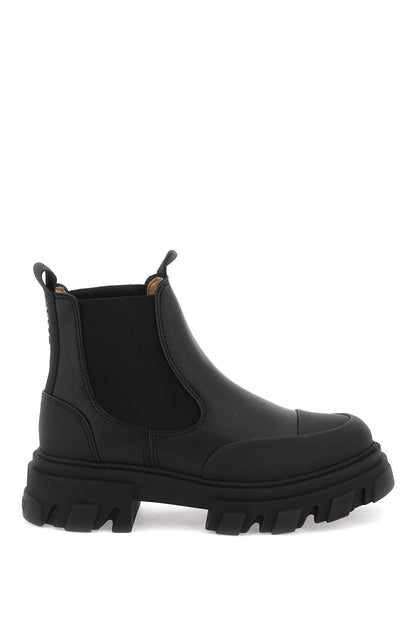 Cleated Low Chelsea Ankle Boots  - Nero