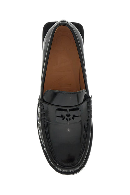 Butterfly Logo Loafers  - Nero