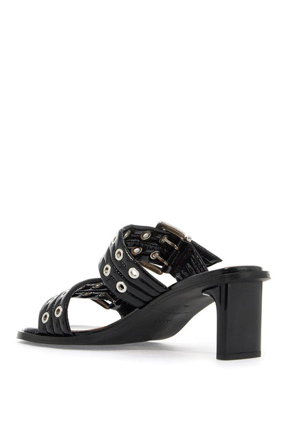 "women's Patent Buckle M  - Black