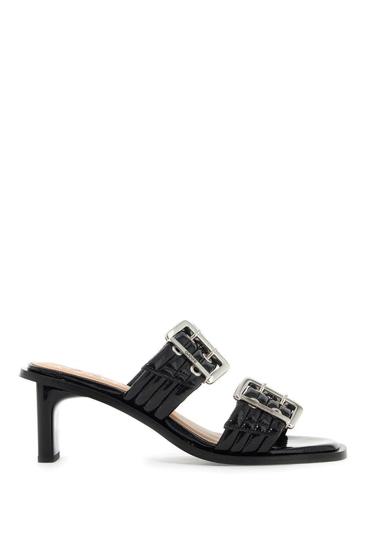 "women's Patent Buckle M  - Black