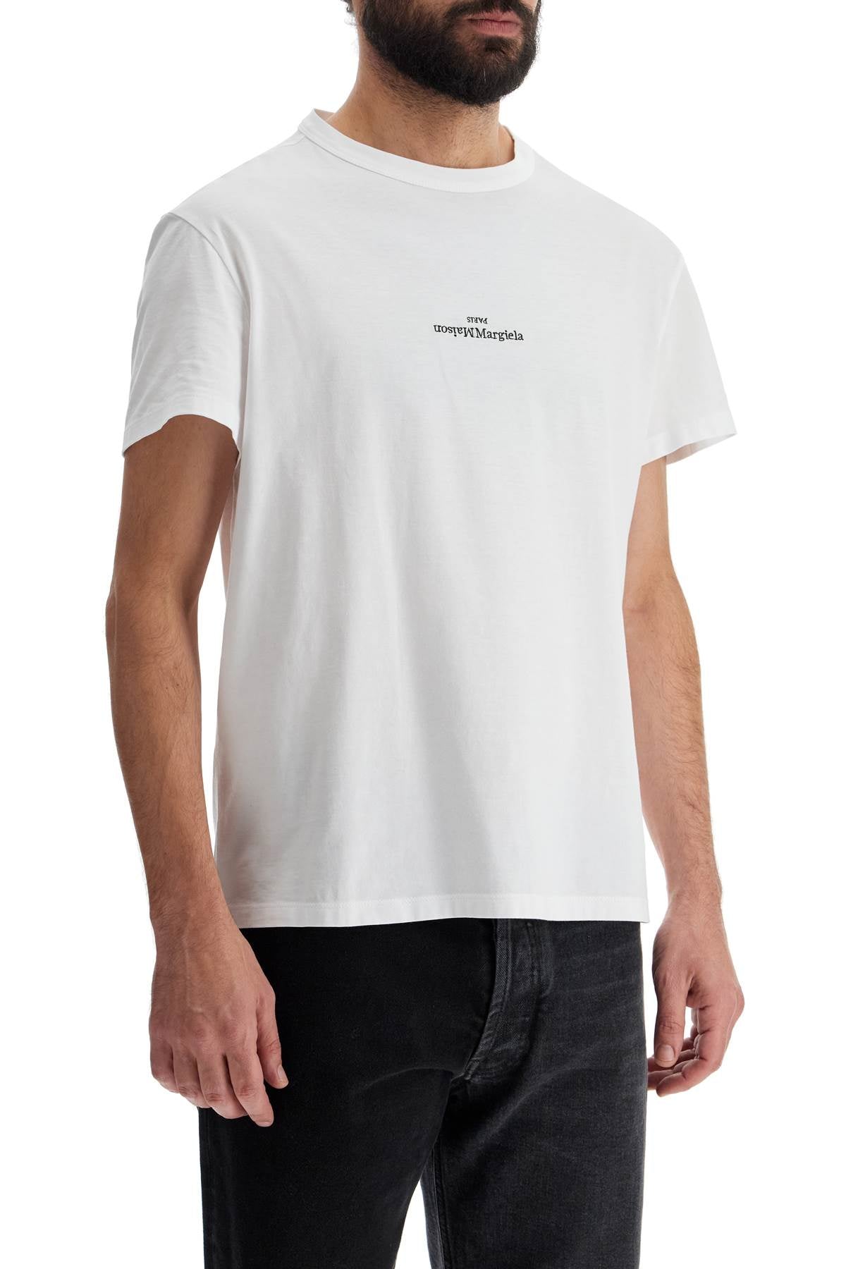 "reverse Logo T-shirt With  - White