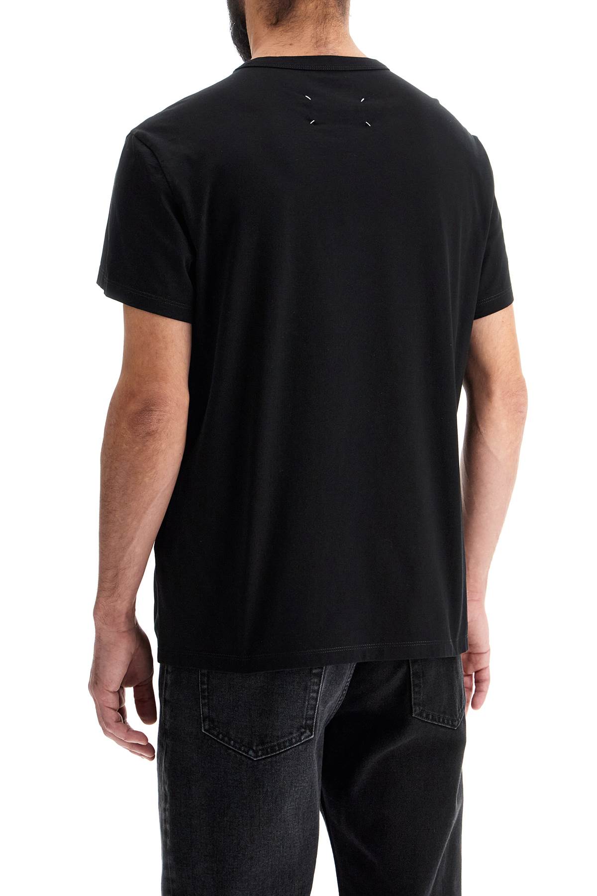 'reverse Logo T-shirt With  - Black