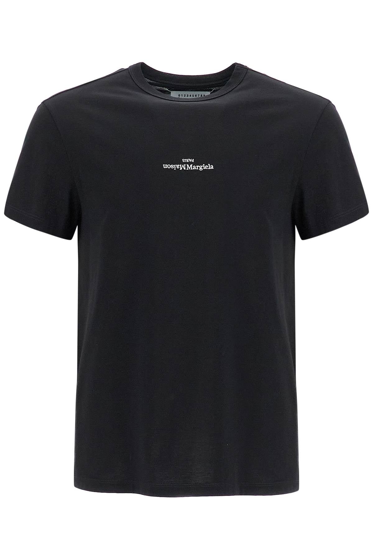 'reverse Logo T-shirt With  - Black