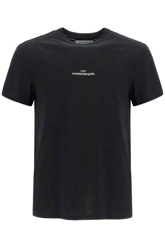 'reverse Logo T-shirt With  - Black