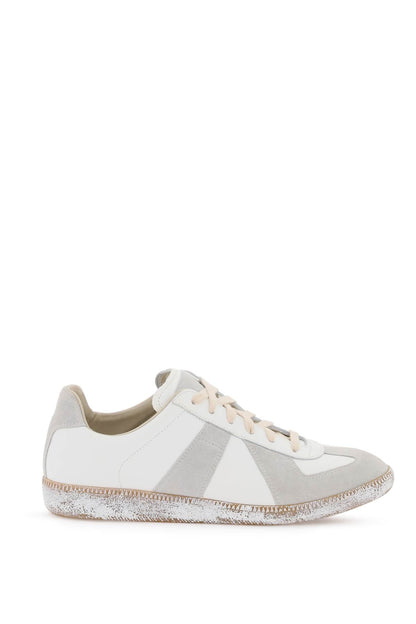 Vintage Nappa And Suede Replica Sneakers In  - White