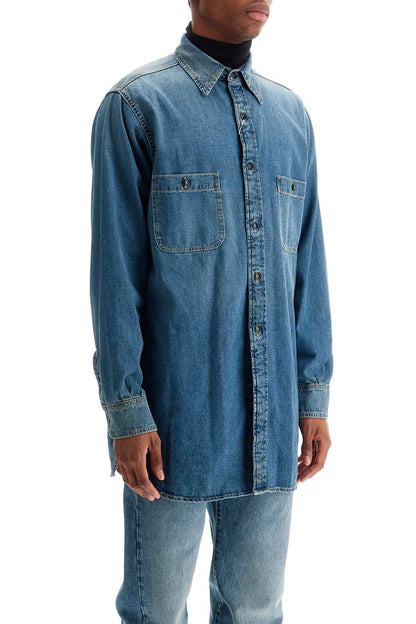 Lightweight Denim Shirt  - Blue