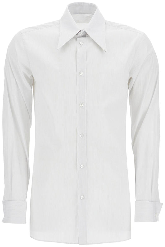 'shirt With Pointed Collar'  - White